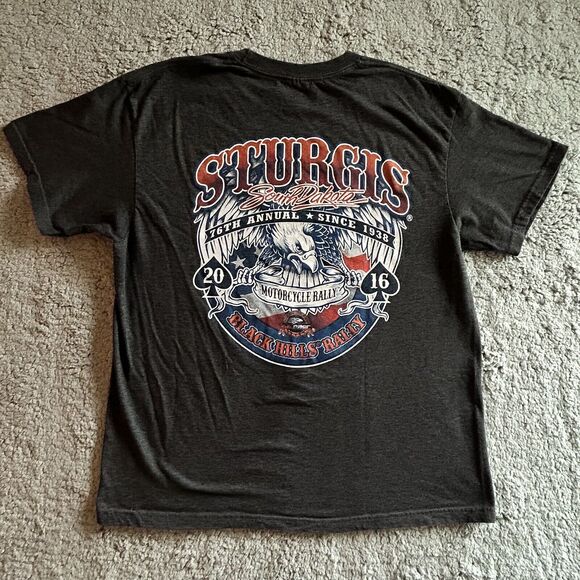 Sturgis 2016 Mens Shirt Size XL Black Hills 76th Annual Motorcycle Rally Tee - Picture 13 of 15